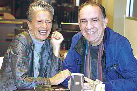 Με τον Αλκίνοο Μπουνιά κατά τη διάρκεια της συνέντευξης