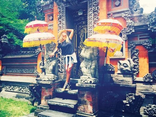 Στιγμιότυπα από το ταξίδι της Αστεριάδη στο μαγικό Μπαλί