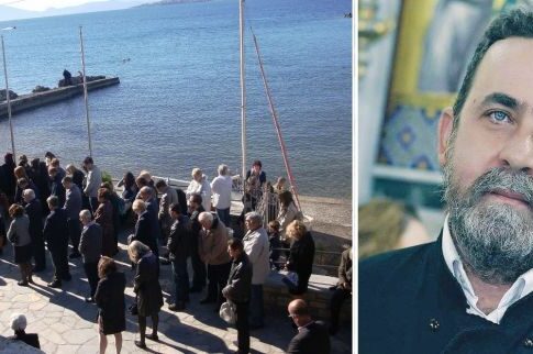 Δακρυσμένοι οι ενορίτες στην αποχαιρετιστήρια λειτουργία του παπά με τη Harley