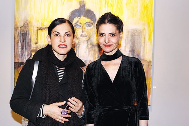 Η Ελένη Ψυχούλη με την Κατερίνα Σταμπολίτη.