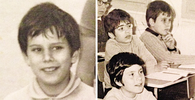 Δεξιά: ΣΤΟ ΣΧΟΛΕΙΟ Ο Γιώργος Κουμουτσάκος πρώτος από δεξιά