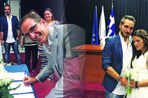 Ο Κρομμύδας κουμπάρος ζευγαριού, που γνωρίστηκε χάρη σε... βιβλίο του