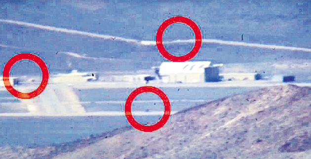 ΒΑΣΗ • Η περίφημη «Περιοχή 51» με τους κύκλους να δείχνουν κινήσεις οχημάτων