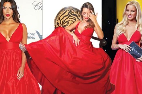 Το κόκκινο φουστάνι για τρεις κούκλες