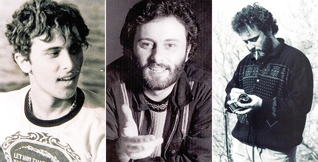 Από αριστερά: Ατίθασο νιάτο με ανέμελο μαλλί. «Παίζοντας» με τον φωτογραφικό φακό. Με τσιγάρο στο στόμα και κρατώντας φωτογραφική μηχανή