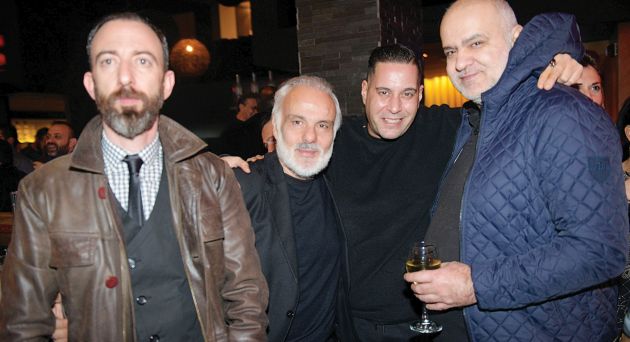 Από αριστερά: Γιώργος Πούλος, Κυριάκος Κερανόπουλος, dj Valentino και Γιώργος Παπαγεωργίου