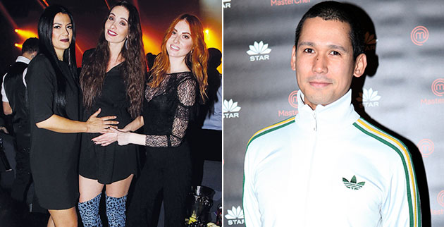 Αριστερά: Η Ανδρεανή Τσάφου (στη μέση) με φίλες της. Δεξιά: Ο Σωτήρης Κοντιζάς