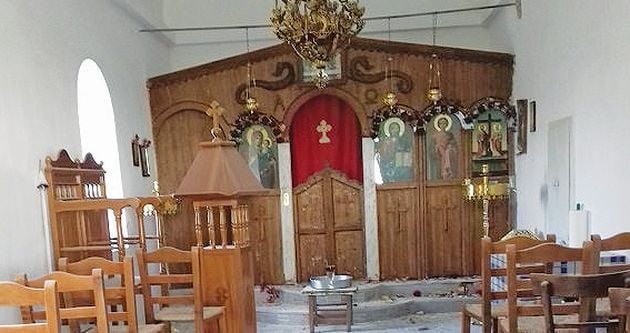 ΤΑ ΣΗΜΑΔΙΑ της καταστροφής στο ξωκλήσι