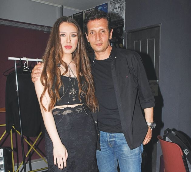 Η Νικόλ με τον Δημήτρη Μπάση