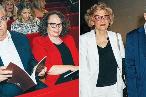 Οι κυρίες Φλαμπουράρη και Κουτσούμπα σε κοσμική έξοδο