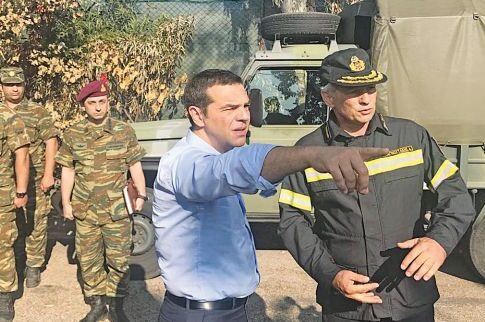 Μία εβδομάδα μετά την τραγωδία, ο Τσίπρας πέρασε για μία ώρα από το Μάτι