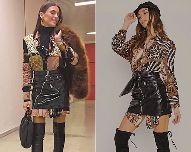 Η ΑΔΙΚΙΑ • Η Ιωάννα Σιαμπάνη με το ίδιο outfit στα Ολυμπιακά Ακίνητα στο Γαλάτσι, πολύ πριν κυκλοφορήσει το περιοδικό που κατηγορήθηκε πως αντέγραψε.