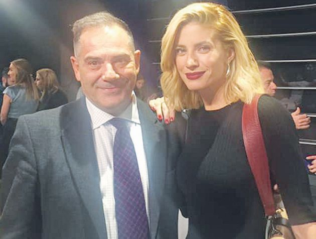 Ο Βαγγέλης Γιακουμής με την Ευαγγελία Αραβανή