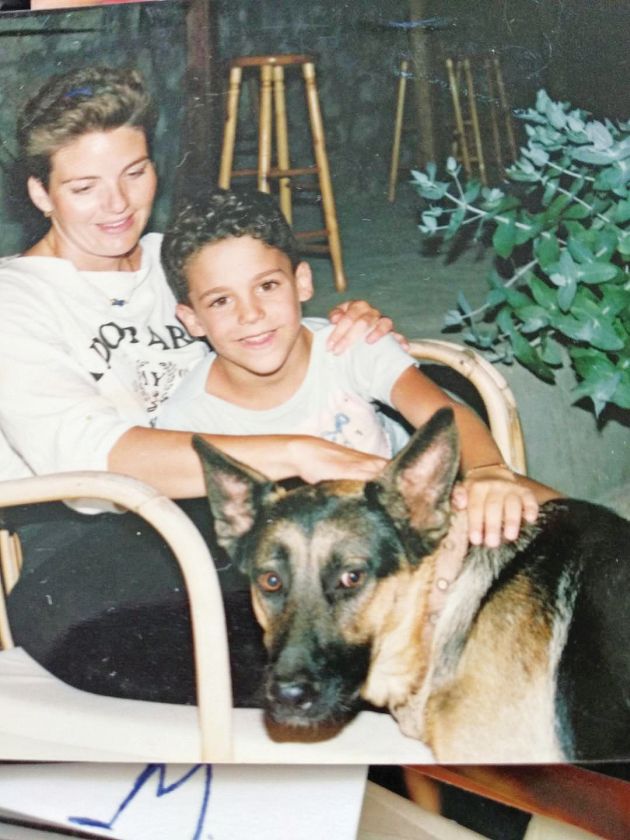 Με τον γιο της Αλέξη, όταν ήταν μικρός