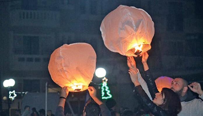 Φαναράκια με ευχές φώτισαν τον ουρανό στην Κίσσαμο Χανίων