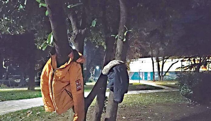 «Στολίζουν» με μπουφάν δέντρα στην Έδεσσα για όσους τα έχουν ανάγκη