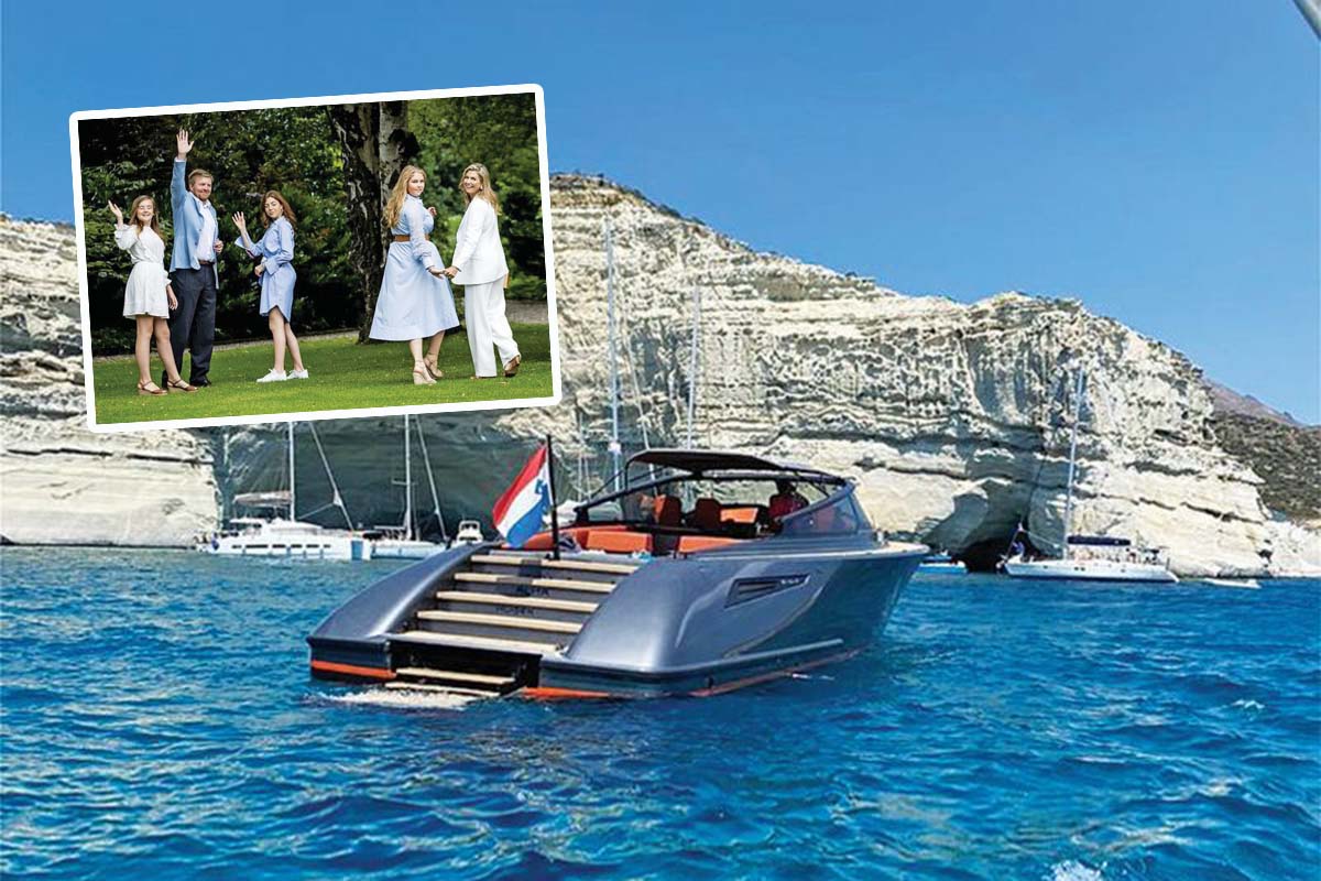 O βασιλιάς Γουλιέλμος-Αλέξανδρος της Ολλανδίας άραξε με το ταχύπλοο του στο κυκλαδίτικο νησί