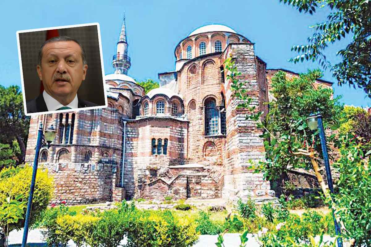 Ξεδιάντροπος Ταγίπ Ερντογάν! Μετατρέπει σε τζαμί την ιστορική Μονή της Χώρας της Κωνσταντινούπολης
