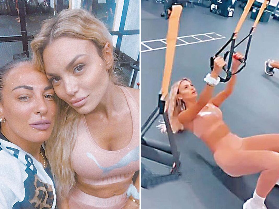 Η personal trainer Ειρήνη Δανιήλ «λιώνει» στις ασκήσεις την Αλεξάνδρα Παναγιώταρου