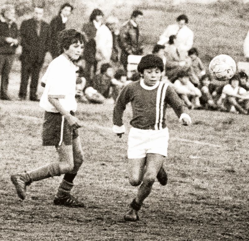 A very young Diego with Los Cebollitas
