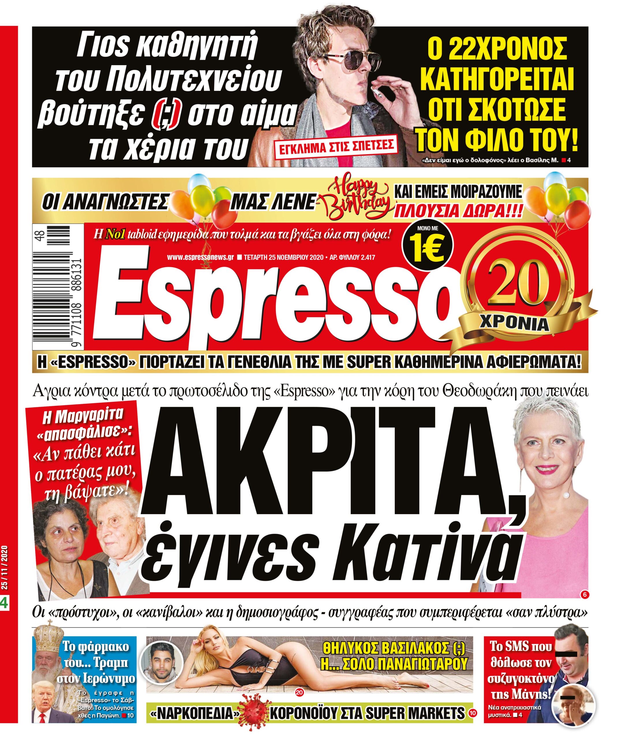 Τετάρτη 25.11.2020