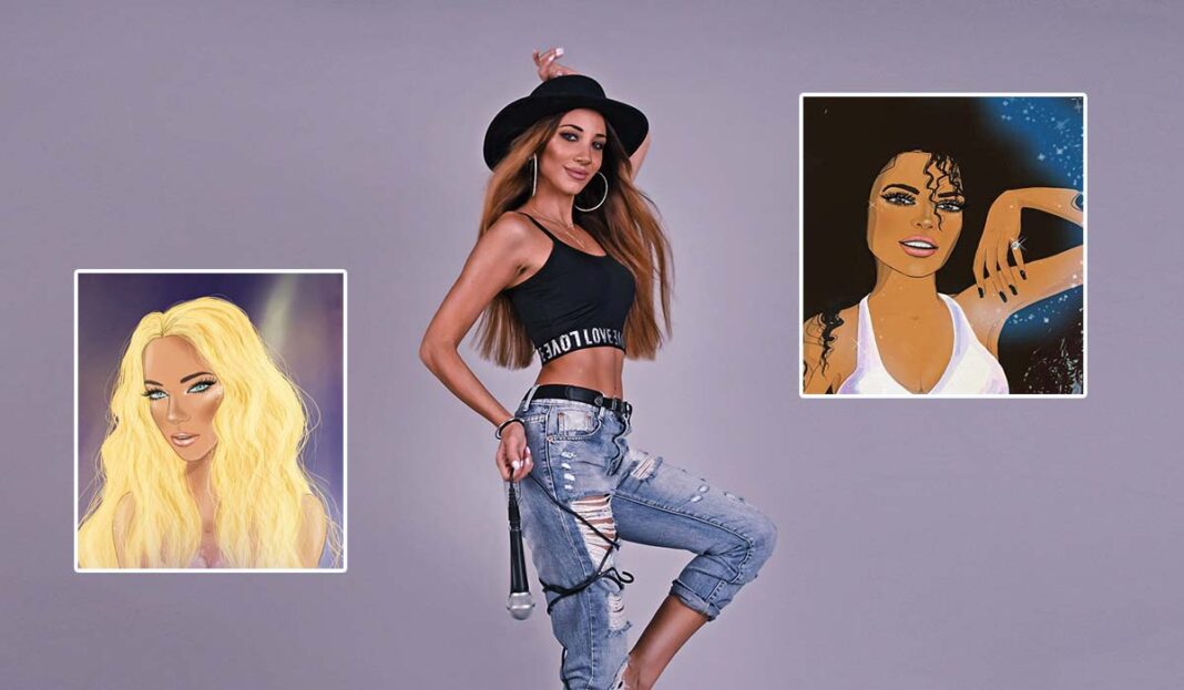 Stars «καρτούνς» στον καμβά της τραγουδίστριας Λένιας Ραζή