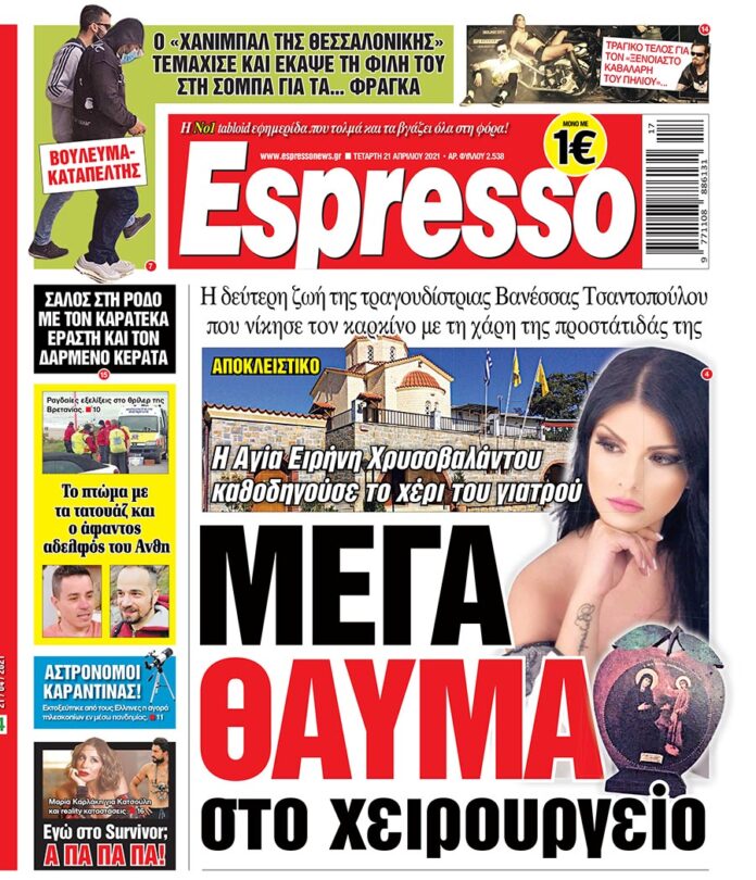 Τετάρτη 21.04.2021