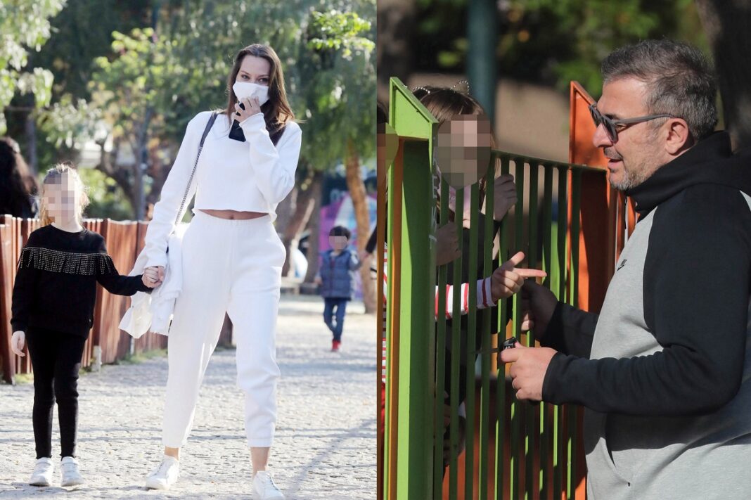 Μπόσνιακ - Ρέμος: Στην παιδική χαρά με την κόρη τους, Ελένη (φωτο)