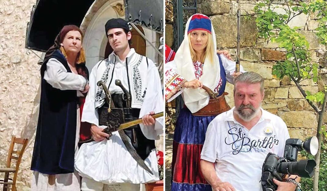 Αρματολός ο εγγονός του Έβερτ - Ο 23χρονος μαζί με τη μητέρα του Αλεξία τίμησε το 1821