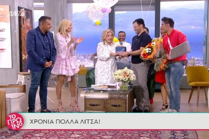 Η τούρτα έκπληξη on air στη Λίτσα Πατέρα για τα γενέθλιά της (video)