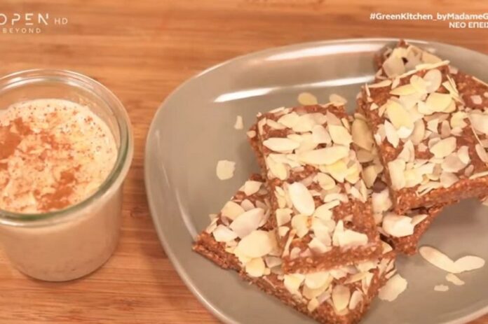 Μπάρες με αμυγδαλοβούτυρο και smoothie (video)
