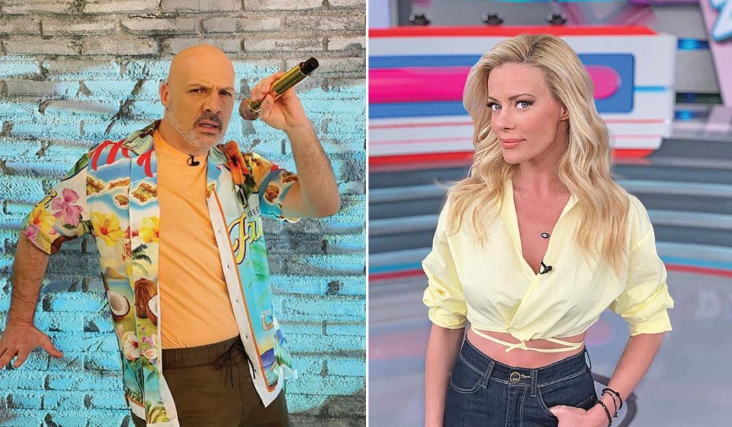 Ο Νίκος Μουτσινάς λέει καλό απογευματάκι στη Ζέτα Μακρυπούλια