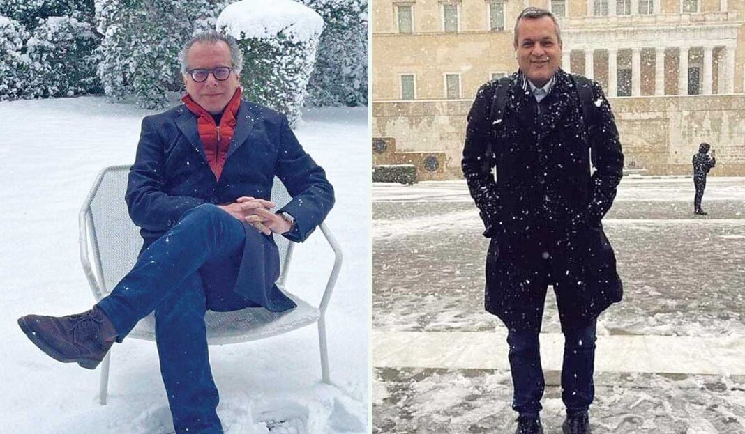 Πολιτικοί στη χιονισμένη... κοσμάρα τους