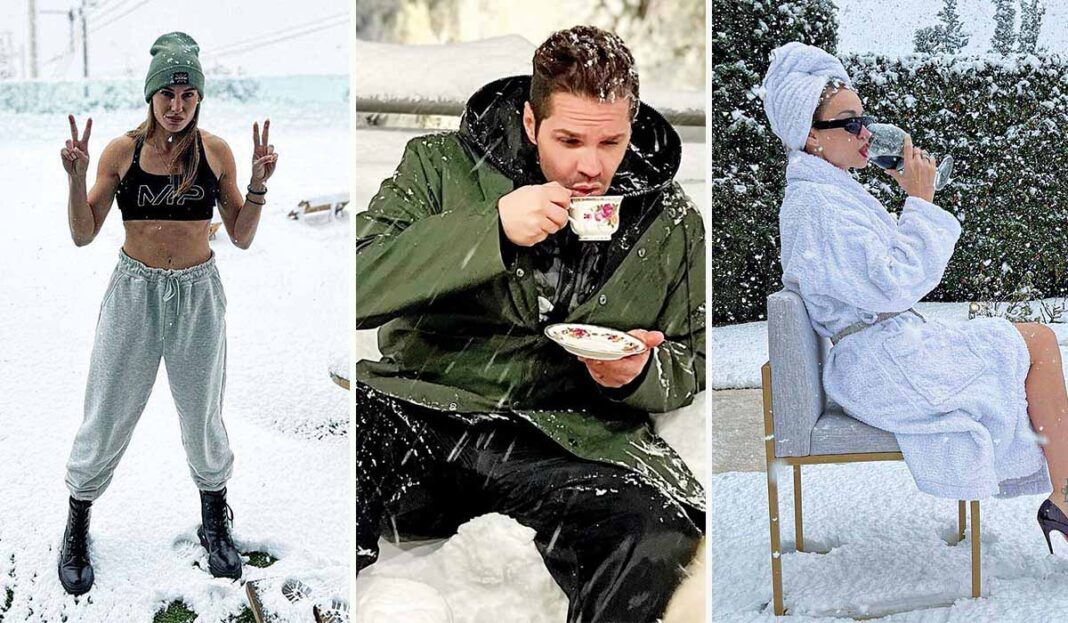 Οι celebrities είδαν άσπρη μέρα πέρα από προβλήματα του χιονιά
