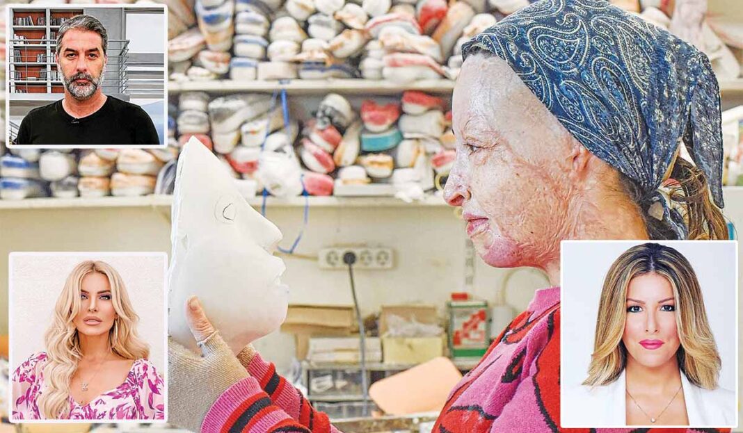 Η σόουμπιζ στο πλευρό της Ιωάννας Παλιοσπύρου μετά την εμφάνισή της χωρίς μάσκα