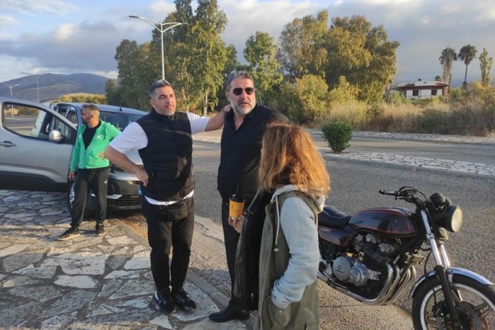 Ο Βασίλης Μπισμπίκης στο Μεσολόγγι για τα γυρίσματα της σειράς «Αυτή η νύχτα μένει»