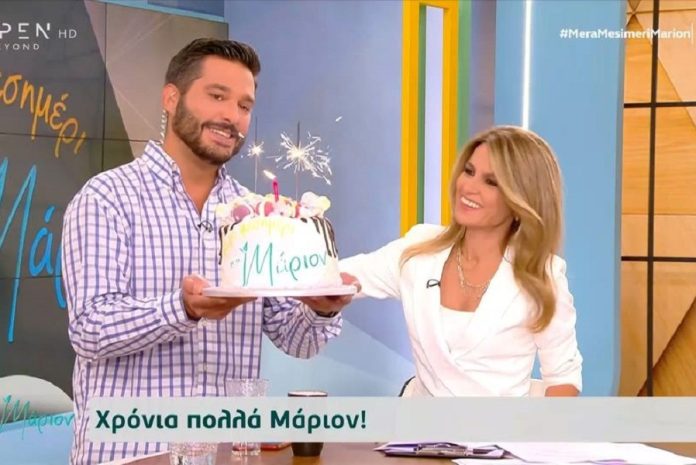 Η Μάριον Μιχελιδάκη δέχτηκε τούρτα έκπληξη από τους συνεργάτες για τα γενέθλιά της