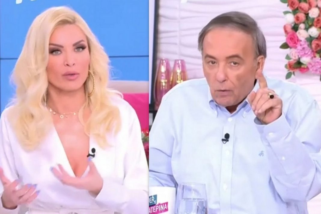 Η ενόχληση του Μικρούτσικου και η απάντηση της Καινούργιου: «Είμαι μια κακή παρουσιάστρια γι’αυτό»