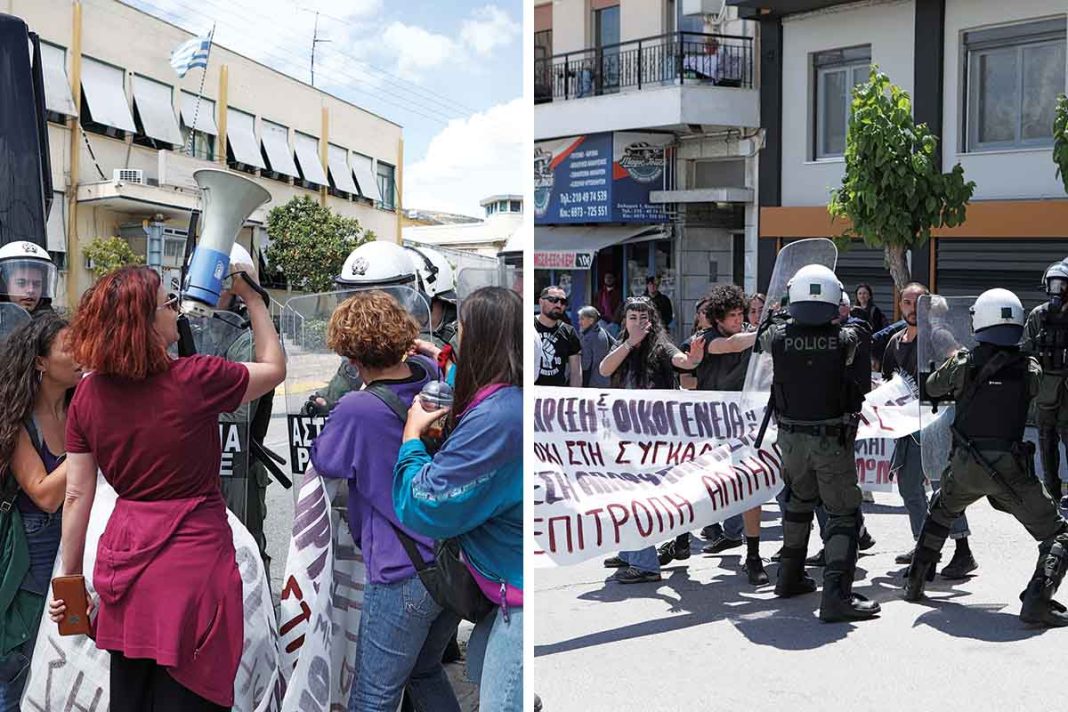 Ξύλο, βρίσιμο σε γυναίκες και χημικά στην ειρηνική πορεία για τη μητέρα της 12χρονης από τον Κολωνό