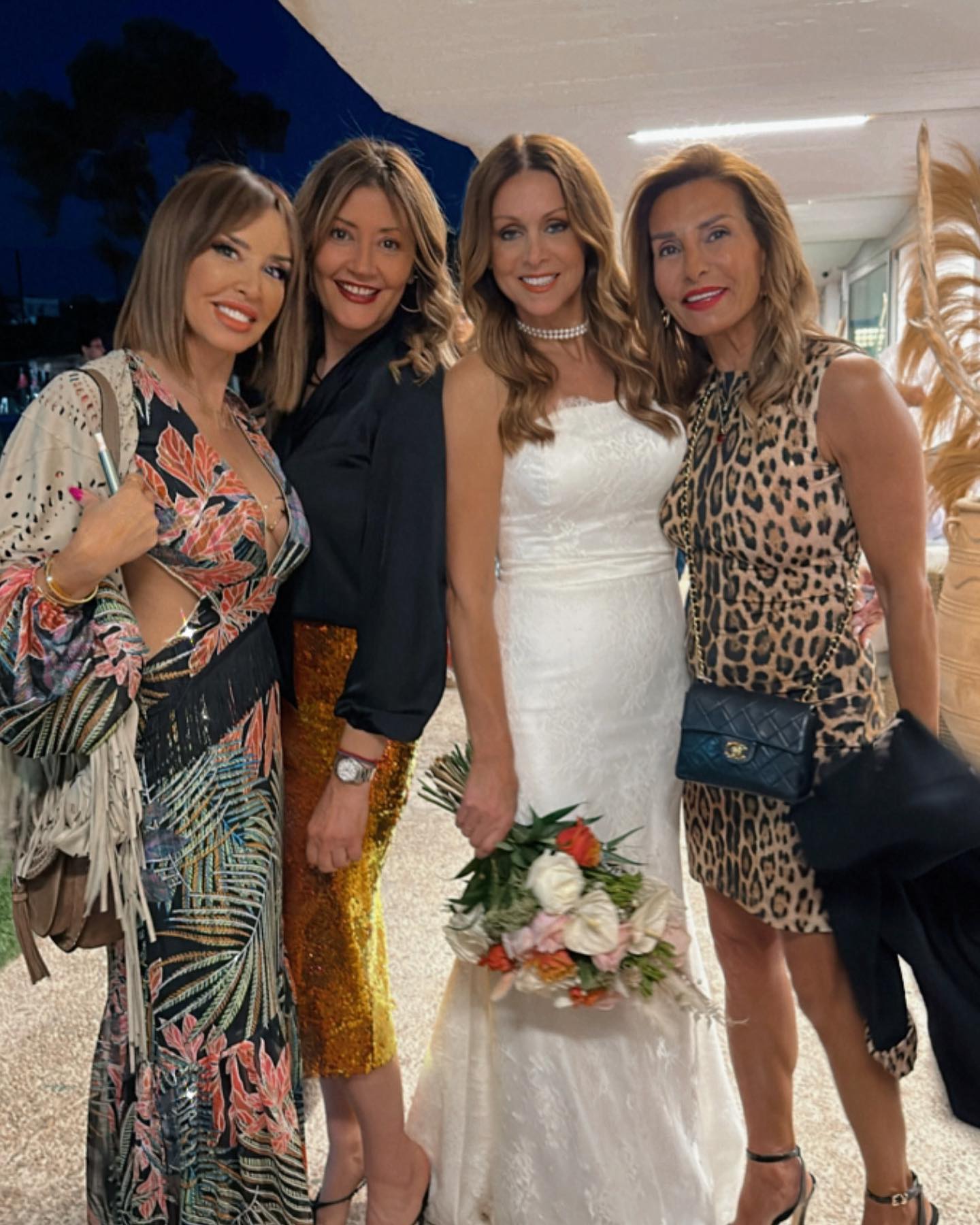 Photo shared by @tinatoska on May 28 2023 tagging @mamargari @vrettouelena and @elina kefi. May be an image of 4 people and wedding