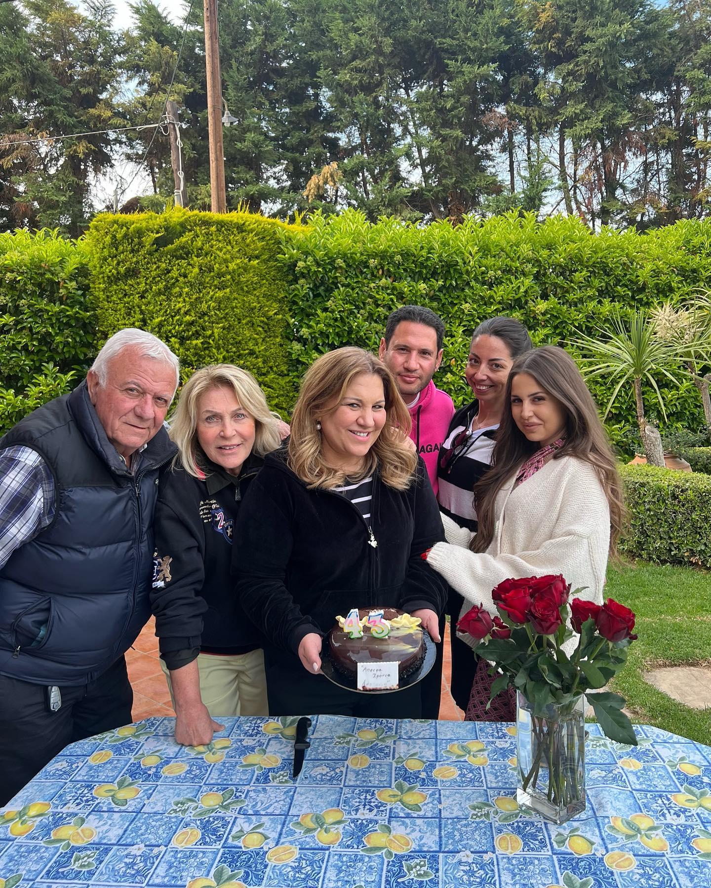 Photo shared by Despina Miraraki on May 01 2023 tagging @eleannapal and @bellagola. May be an image of 4 people flower and picnic