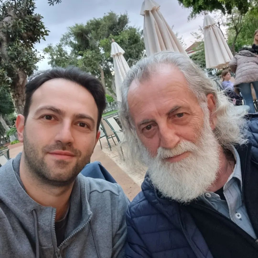 Photo shared by Μιχάλης Αεράκης on May 06 2023 tagging @spyros.aerakis. May be a selfie of 2 people and beard