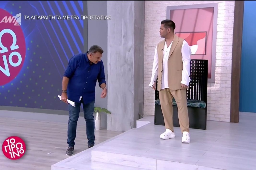 Άφωνος ο Λιάγκας με την εμφάνιση του Τσαλίκη: «Έβαλες τις παντόφλες και ήρθες στην εκπομπή;»