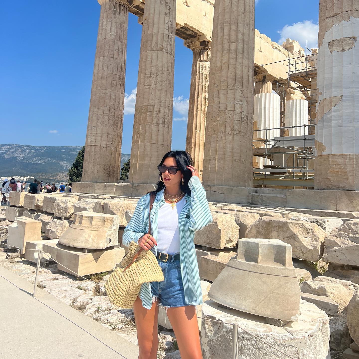 Photo by DUA LIPA on July 08 2023. May be an image of 2 people the Pantheon and the Parthenon