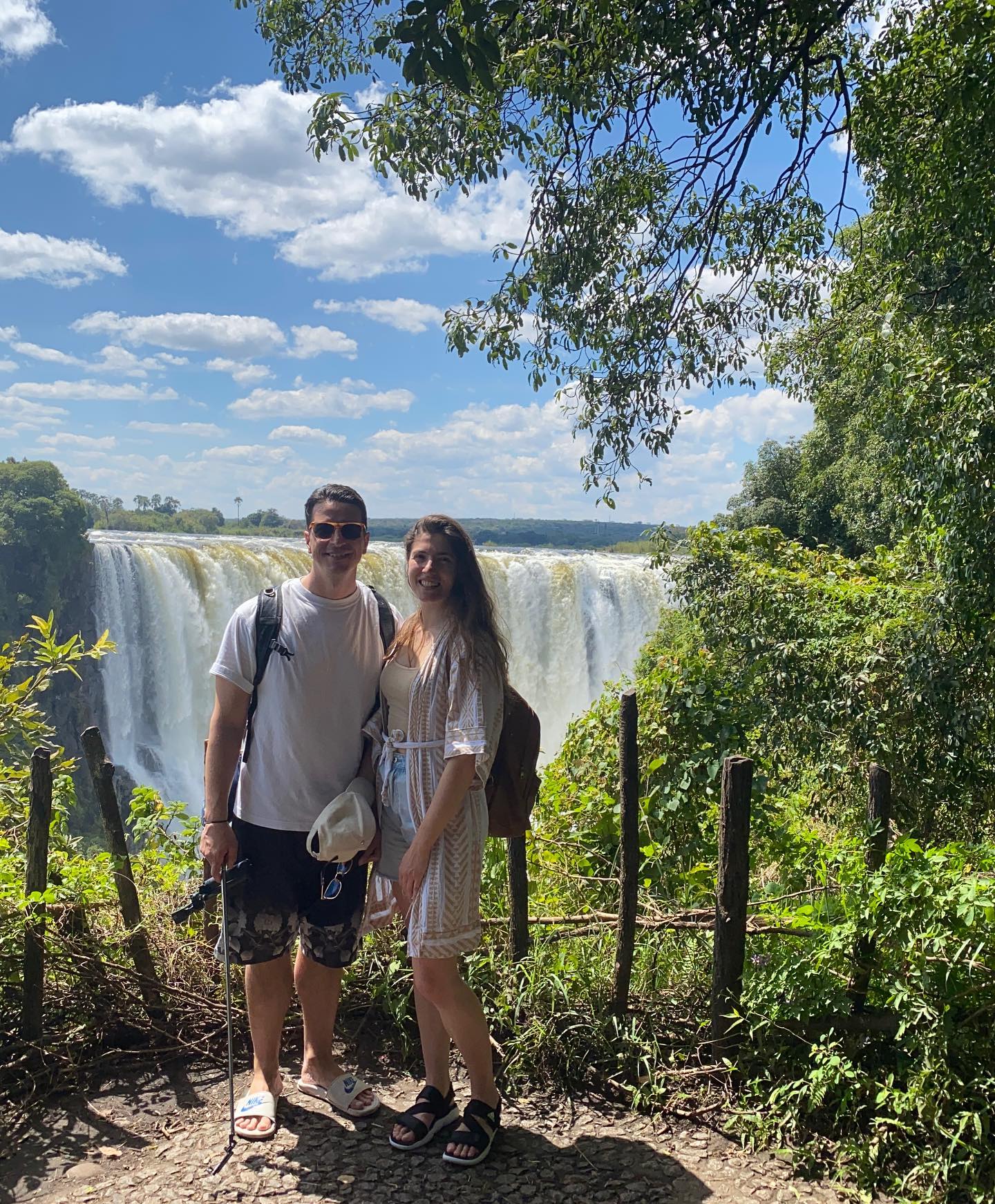 Photo by Marilia Yiallouridou on April 24 2023. May be an image of 2 people and Iguazu Falls. 2