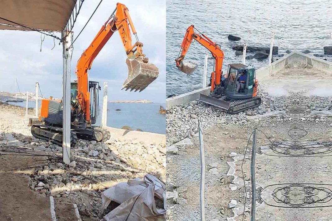 Γκρέμισαν τις αυθαίρετες κατασκευές της ψαροταβέρνας Sea Satin στη Μύκονο έπειτα από εισαγγελική... παραγγελιά