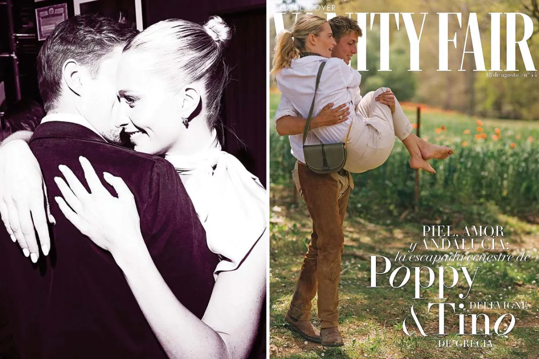 Εξώφυλλο στην ισπανική έκδοση του «Vanity Fair» Κωνσταντίνος Αλέξιος και Πόπι Ντελεβίν