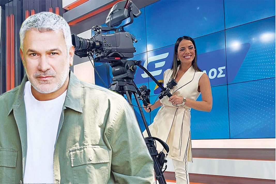 Ο Σπύρος Χαριτάτος στο πλευρό της Ευλαμπίας Ρέβη, στην εκπομπή «Τώρα μαζί» του Open