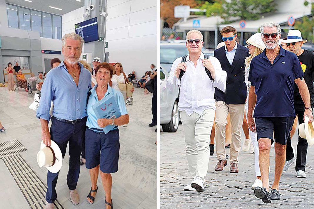 Ο Πιρς Μπρόσναν έφτασε με τον billionaire Τζον Πολ Ντετζόρια στη χώρα μας