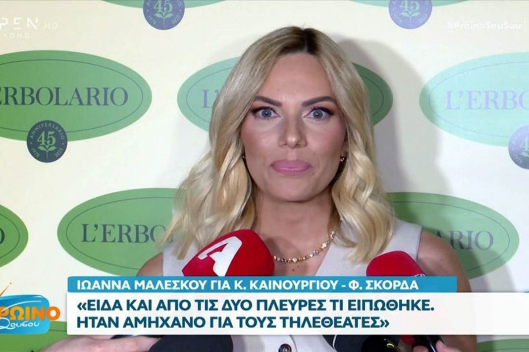 Η Ιωάννα Μαλέσκου για την κόντρα Σκορδά – Καινούργιου